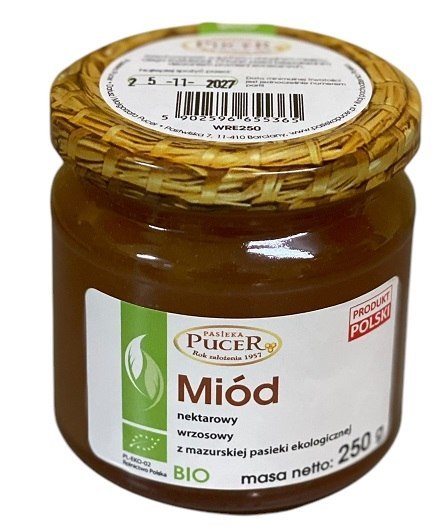 MIÓD WRZOSOWY BIO 250 g - PASIEKA PUCER