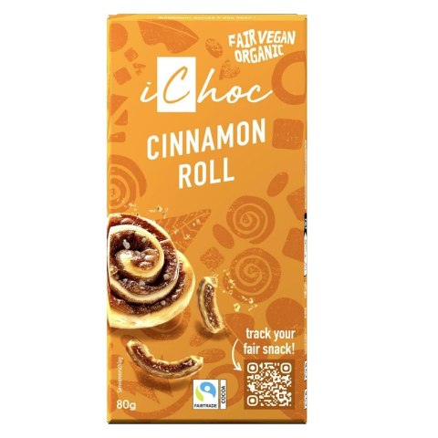 TABLICZKA KAKAOWA Z CYNAMONEM I KAWAŁKAMI WAFLI FAIR TRADE BIO 80 g - ICHOC (VIVANI)(PRODUKT SEZONOWY)