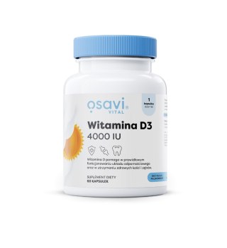 WITAMINA D3 100 µg (4000 j.m) BEZGLUTENOWA 60 KAPSUŁEK - OSAVI