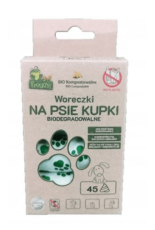 WORKI NA PSIE ODCHODY (KOMPOSTOWALNE I BIODEGRADOWALNE) 45 szt - FROGGY
