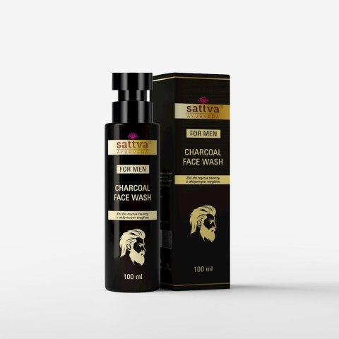 ŻEL DO MYCIA TWARZY Z AKTYWNYM WĘGLEM 100 ml - SATTVA (AYURVEDA)