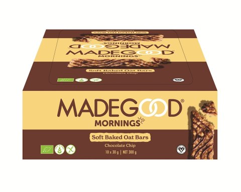 BATONIKI OWSIANE SOFT Z CZEKOLADĄ BEZGLUTENOWE BIO (5 x 30 g) 150 g - MADEGOOD MORNINGS