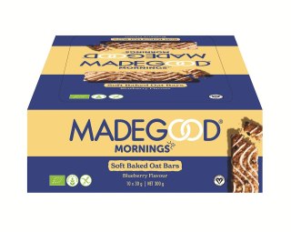 BATONIKI OWSIANE SOFT Z JAGODAMI BEZGLUTENOWE BIO (10 x 30 g) 300 g - MADEGOOD MORNINGS