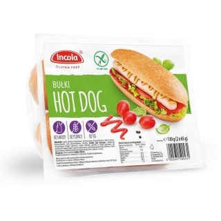 BUŁKI DO HOT-DOGÓW BEZGLUTENOWE (2 szt.) 130 g - INCOLA