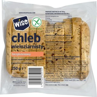 CHLEB WIELOZIARNISTY KROJONY BEZGLUTENOWY 250 g - WISO