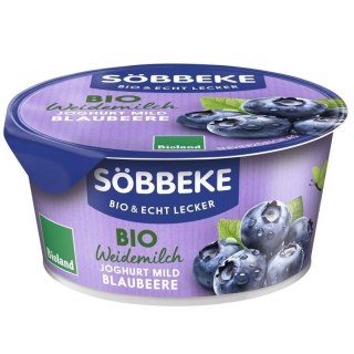 JOGURT KREMOWY JAGODOWY (3,8 % TŁUSZCZU W MLEKU) BIO 150 g - SOBBEKE