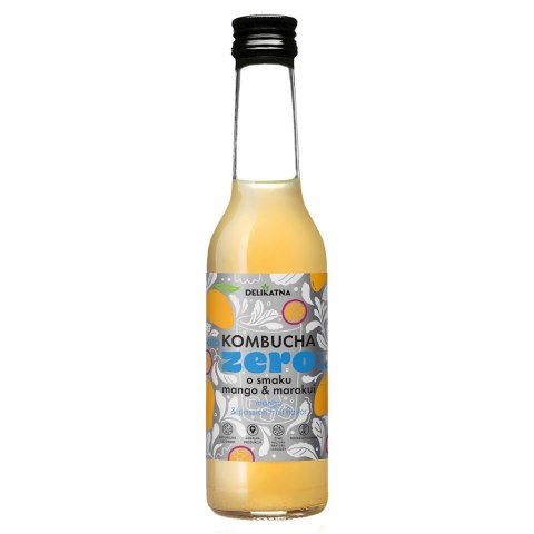 KOMBUCHA O SMAKU MANGO I MARAKUI ZERO % CUKRU 270 ml - DELIKATNA