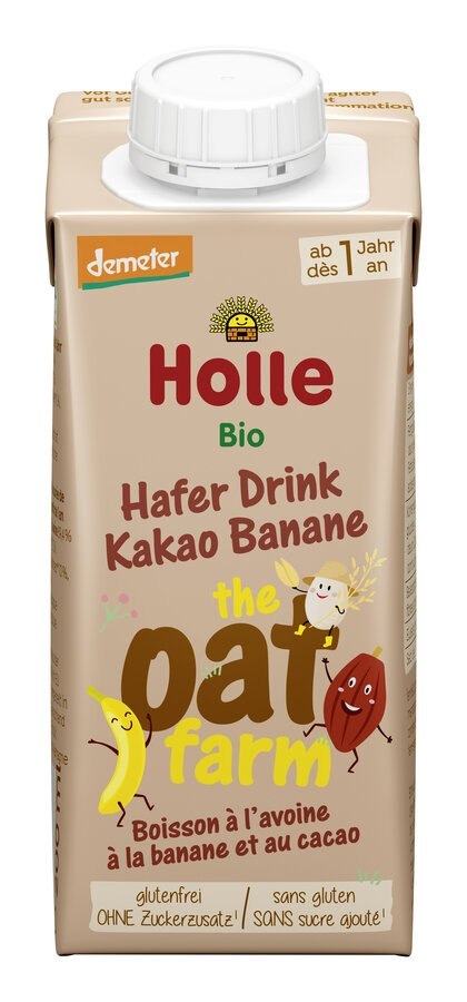 NAPÓJ OWSIANY BANAN - KAKAO BEZ DODATKU CUKRÓW BEZGLUTENOWY OD 1 ROKU DEMETER BIO 200 ml - HOLLE