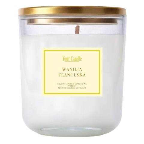 ŚWIECA SOJOWA ZAPACHOWA WANILIA FRANCUSKA 180 ml - YOUR CANDLE (PRODUKT SEZONOWY)