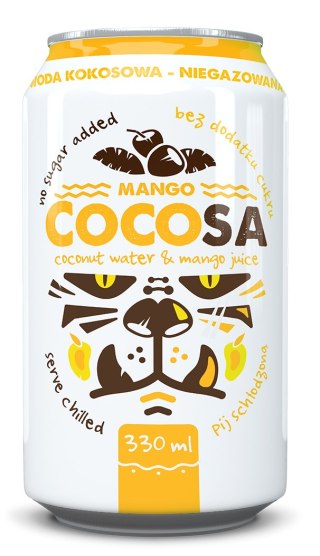 WODA KOKOSOWA Z SOKIEM Z MANGO 330 ml - DIET-FOOD (COCOSA)