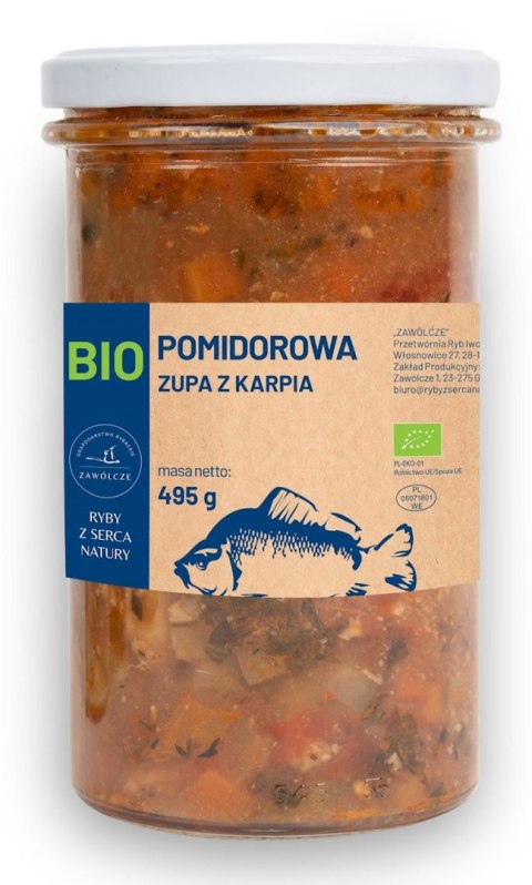 ZUPA POMIDOROWA RYBNA Z KARPIA BIO 495 g - GOSPODARSTWO RYBACKIE ZAWÓLCZE (NA ZAMÓWIENIE)