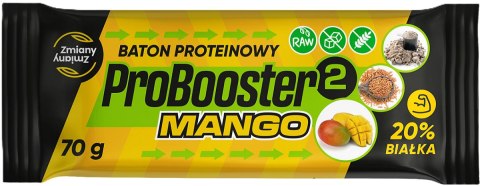 BATON PROTEINOWY Z MANGO PROBOOSTER BEZGLUTENOWY 70 g - ZMIANY ZMIANY