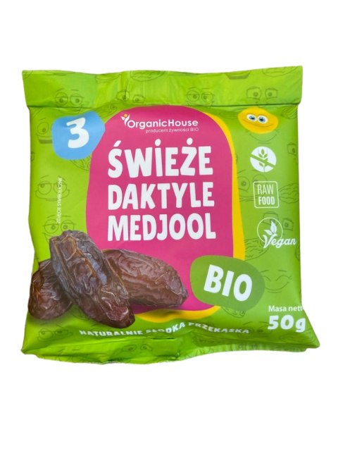 DAKTYLE MEDJOOL ŚWIEŻE BEZGLUTENOWE BIO 50 g (3 szt.) - ORGANICHOUSE