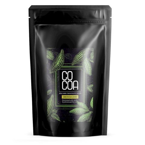 DROPSY Z CIEMNEJ CZEKOLADY 52 % BEZ DODATKU CUKRÓW BIO 200 g - COCOA