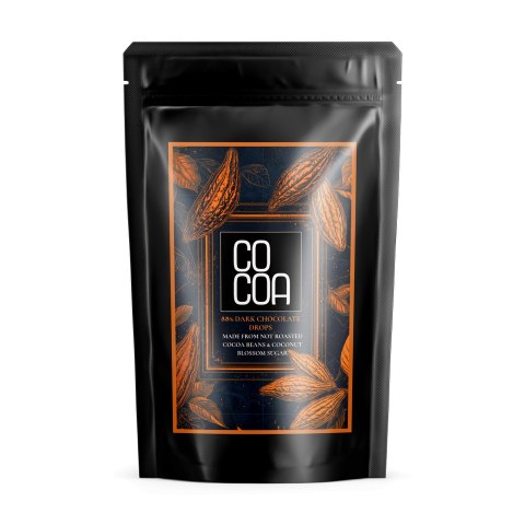 DROPSY Z CIEMNEJ CZEKOLADY 88 % BIO 200 g - COCOA