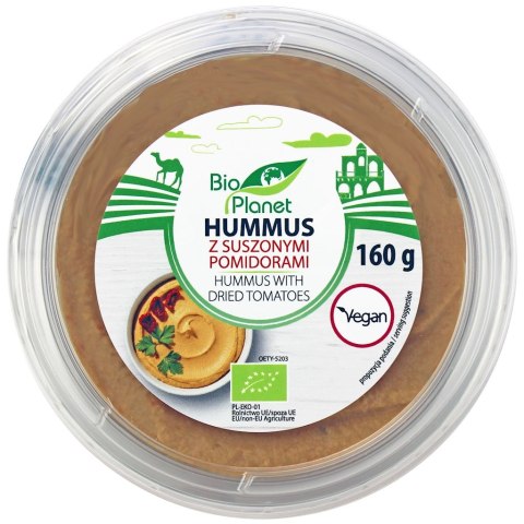 HUMMUS Z SUSZONYMI POMIDORAMI BIO 160 g - BIO PLANET