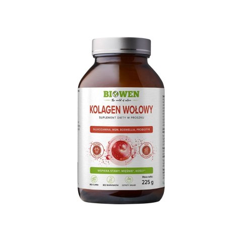 KOLAGEN WOŁOWY HYDROLIZOWANY W PROSZKU 225 g - BIOWEN