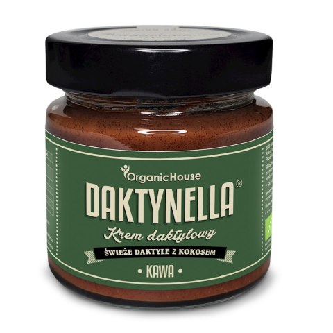 KREM KOKOS - DAKTYLE MEDJOOL - KAWA BEZGLUTENOWY BIO 190 g - ORGANICHOUSE (DAKTYNELLA)