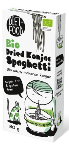 MAKARON (SUCHY KONJAC) SPAGHETTI BEZGLUTENOWY BIO 80 g - DIET-FOOD