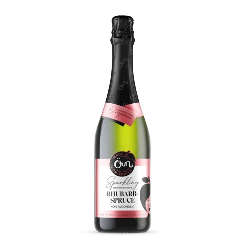 NAPÓJ BEZALKOHOLOWY RABARBAROWO - ŚWIERKOWY MUSUJĄCY BIO 750 ml - OUN