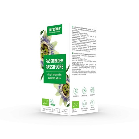 PASSIFLORA EKSTRAKT BIO (125 mg) 120 KAPSUŁEK - PURASANA