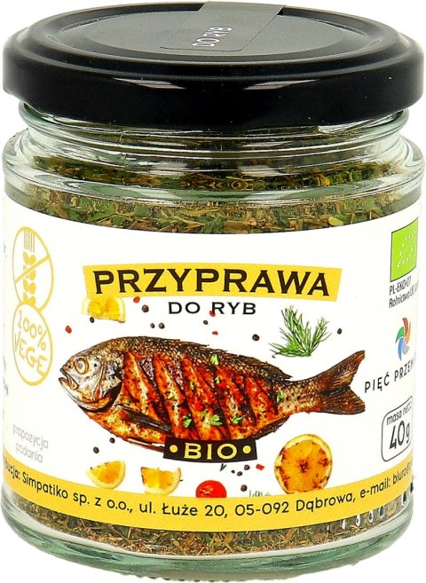 PRZYPRAWA DO RYB BEZGLUTENOWA BIO 40 g - PIĘĆ PRZEMIAN