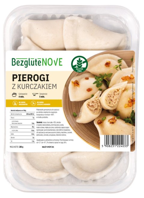 Przecena PIEROGI Z KURCZAKIEM BEZGLUTENOWE 280 g - BEZGLUTENOVE