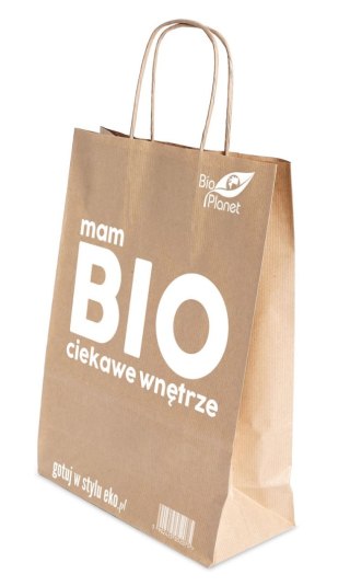TORBA PAPIEROWA DUŻA Z LOGO BIO PLANET (31 cm x 12 cm x 41 cm)