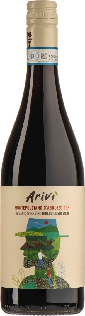 WINO CZERWONE WYTRAWNE MONTEPULCIANO DABRUZZO BIO 0,75 L (WŁOCHY) - CANTINA SANNITICA (ARIVI)