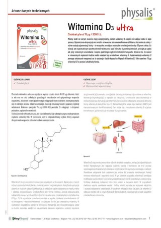 WITAMINA D3 ULTRA 75 mcg (3000 j.m) 100 KAPSUŁEK - PHYSALIS
