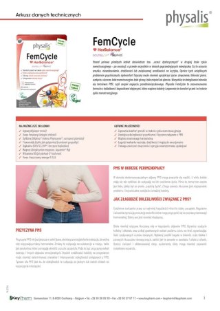 20 TABLETEK + 20 KAPSUŁEK NA CYKL MENSTRUACYJNY (FEMCYCLE) - PHYSALIS (HERBALANCE)