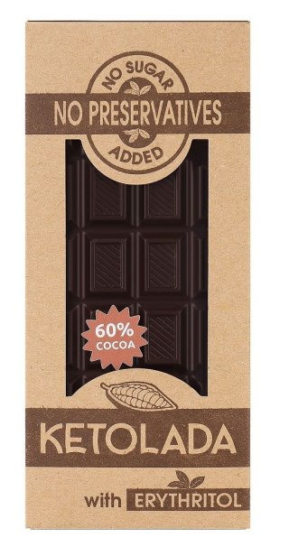 CZEKOLADA GORZKA 60 % KETOLADA 100 g - NATURAVENA