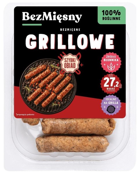KIEŁBASKI GRILLOWE ROŚLINNE 160 g - BEZMIĘSNY