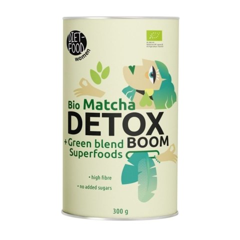 MATCHA DETOX BOOM BEZ DODATKU CUKRÓW BIO 300 g - DIET-FOOD
