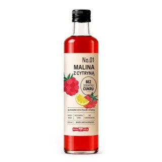 NAPÓJ MALINA Z CYTRYNĄ BEZ DODATKU CUKRÓW 250 ml - POLSKA RÓŻA