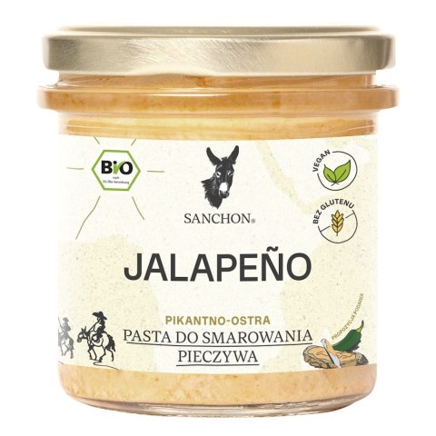 PASTA KANAPKOWA PAPRYKA JALAPENO BEZGLUTENOWA BIO 135 g - SANCHON
