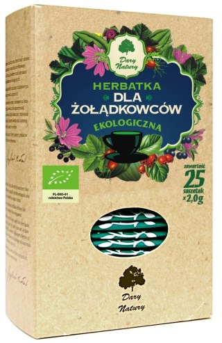 Przecena HERBATKA DLA ŻOŁĄDKOWCÓW BIO (25 x 2 g) 50 g - DARY NATURY