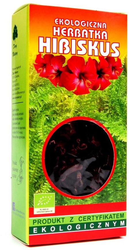 Przecena HERBATKA HIBISKUS BIO 50 g - DARY NATURY
