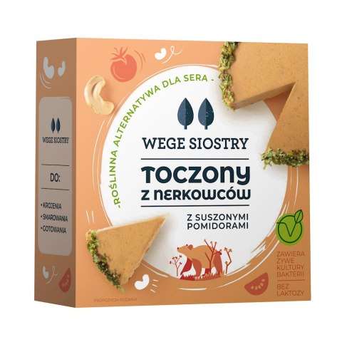Przecena WEGAŃSKA ALTERNATYWA SERA Z ORZECHÓW NERKOWCA Z POMIDORAMI I CZOSNKIEM NIEDŹWIEDZIM BEZGLUTENOWA 140 g - WEGE SIOSTRY