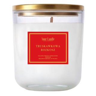 ŚWIECA SOJOWA ZAPACHOWA TRUSKAWKOWA ROZKOSZ 180 ml - YOUR CANDLE