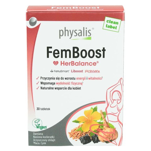 TABLETKI NA ENERGIĘ DLA KOBIET (FEMBOOST) 30 szt. - PHYSALIS (HERBALANCE)