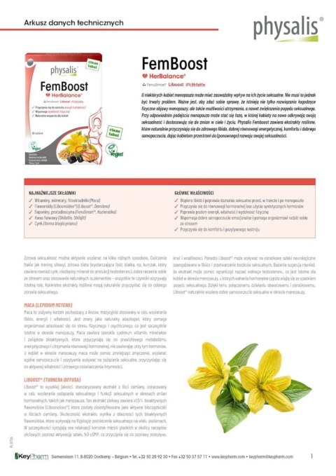 TABLETKI NA ENERGIĘ DLA KOBIET (FEMBOOST) 30 szt. - PHYSALIS (HERBALANCE)