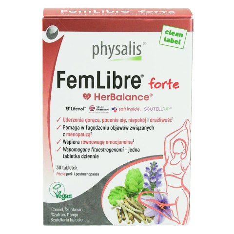 TABLETKI NA MENOPAUZĘ (FEMLIBRE FORTE) 30 szt. - PHYSALIS (HERBALANCE)