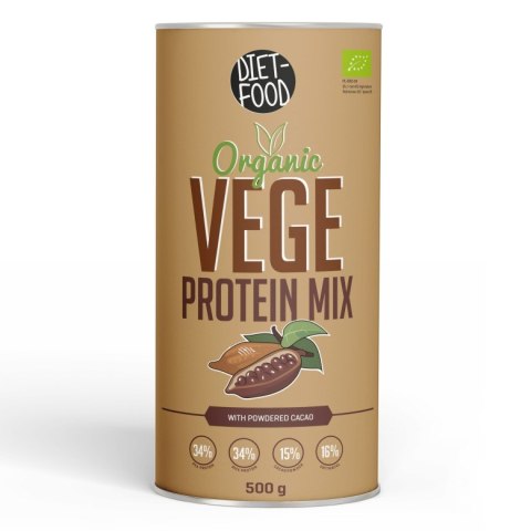 BIAŁKO VEGE MIX KAKAO BIO 500 g - DIET-FOOD