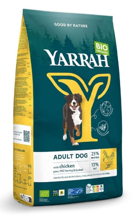 (DLA PSA DOROSŁEGO) KARMA Z KURCZAKIEM BIO 10 kg - YARRAH