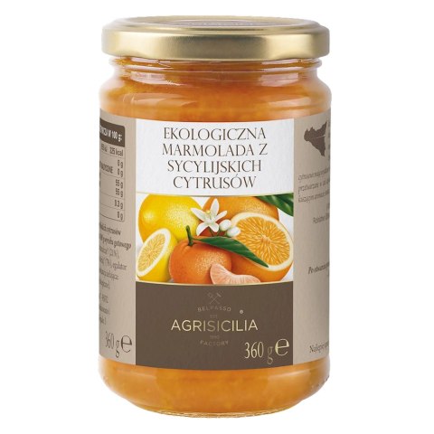 MARMOLADA Z CYTRUSÓW SYCYLIJSKICH BIO 360 g - AGRISICILIA