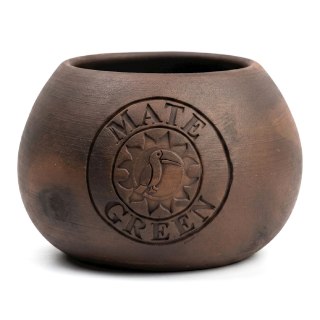 MATERO Z CERAMIKI MLEKOWANEJ HAND MADE - YERBA MATE GREEN