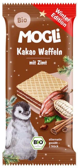 WAFELKI Z KREMEM KAKAOWO - CYNAMONOWYM BIO 15 g - MOGLI (PRODUKT SEZONOWY)