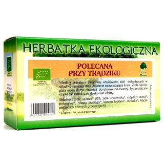 HERBATKA POLECANA PRZY TRĄDZIKU BIO (25 x 2 g) 50 g - DARY NATURY
