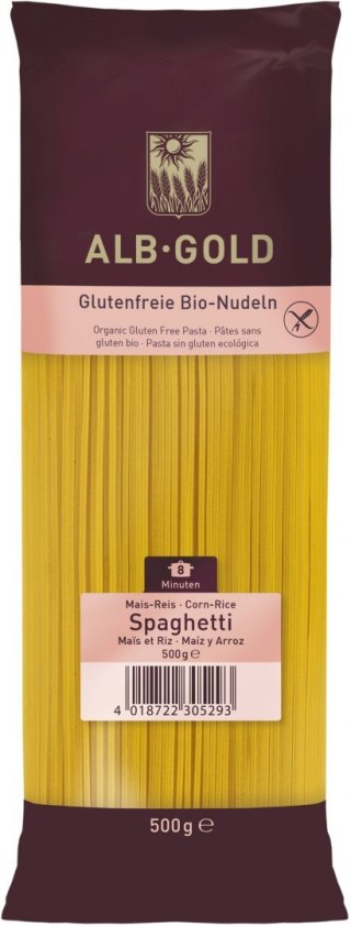MAKARON (KUKURYDZIANO - RYŻOWY) SPAGHETTI BEZGLUTENOWY BIO 500 g - ALB GOLD